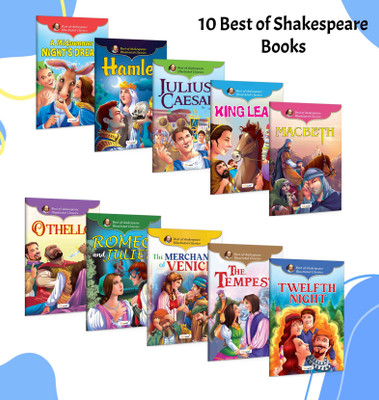 Best of Shakespeare Illustrated Classic: Twelfth Night, Macbeth, Romeo and Juliet, Othello and more – Storytime picture books, Children’s classic stories, Fun reading adventures | Pack of 10 Books(Paperback, GOWOO)