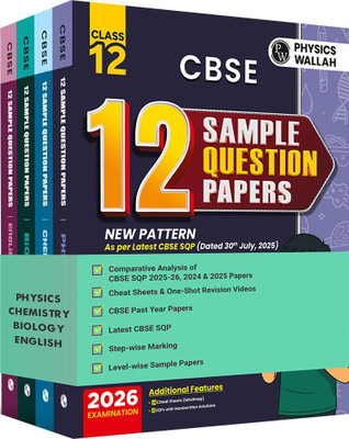 PW CBSE 12 Sample Question Papers Class 12 2025-26 - Phy, Chem, Bio, Eng Combo 2026 Board Exam(Paperback, PW)