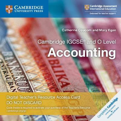 Cambridge IGCSE® and O Level Accounting Cambridge Elevate Teacher's Resource Access Card (Cambridge International IGCSE) [Printed Access Code] Coucom, Catherine and Egan, Mary(Paperback, Coucom, Catherine, Egan, Mary)