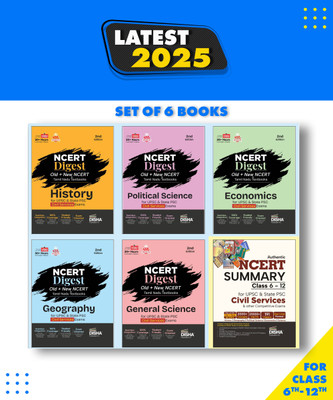 Combo (set of 6 Books) Comprehensive NCERT Class VI – XII Notes (5 Books) with its Summary (1 Book) for UPSC & State PSC Civil Services Exams | IAS Prelims & Mains | Digest Series | ONE LINER Format(Paperback, Disha Experts)