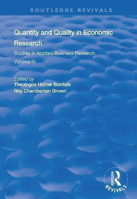 Quantity and Quality in Economic Research(English, Paperback, unknown)