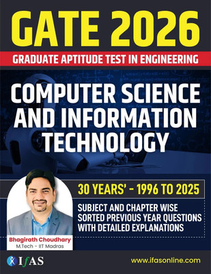 GATE 2026 Computer Science  - Chapter-wise PYQ Solved Papers (1996–2025) with Detailed Solutions & 3 Full-Length Mock Tests | Best Seller GATE Computer Science Engineering (GATE CSE) Book for Exam Preparation in India | IFAS Publications(Paperback, IFAS Publications)