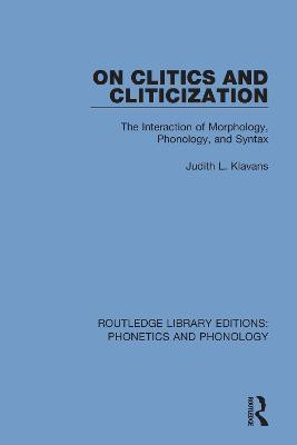 On Clitics and Cliticization(English, Paperback, Klavans Judith L.)