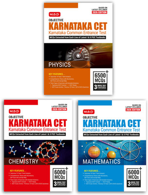 MTG Objective Karnataka CET (KCET) Physics, Chemistry & Mathematics For 2026 Exam (Set of 3 Books) | KCET Topicwise Theory with 10 Previous Years Solved Question Papers | KCET PYQs & Mock Test Papers(English, Paperback, MTG Editorial Board)