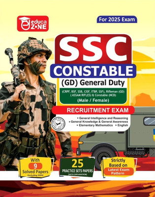 Educazone SSC GD Constable Recruitment Exam Complete Practise Sets Book With Solved Papers For 2025 Exam(Paperback, Educazone Panel of Experts)