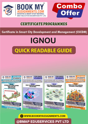 IGNOU MIO001 MIO002 MIO003 MIO004 Quick Read Notes Essential Study Guides for Students Certificate in Smart City Development and Management (CSCDM) In English(Paperback, BMA Publication)