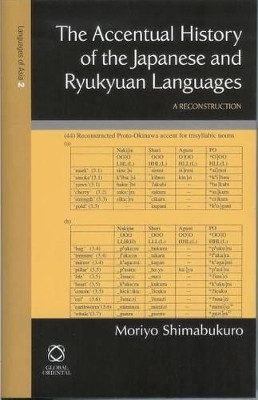 The Accentual History of the Japanese and Ryukyuan Languages(English, Electronic book text, Shimabukuro Moriyo)