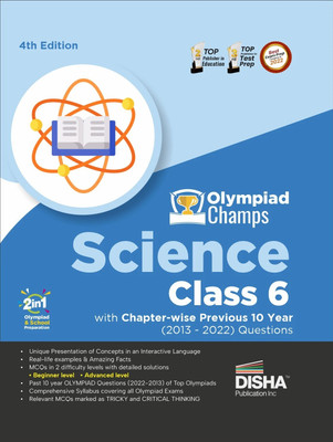 Olympiad Champs Science Class 6 with Chapter-Wise Previous 10 Year (2013 - 2022) Questions Complete Prep Guide with Theory, Pyqs, Past & Practice Exercise(English, Paperback, Disha Experts)