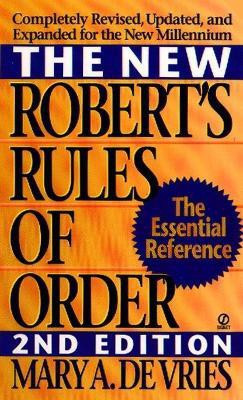 The New Robert's Rules of Order(English, Paperback, De Vries Mary A.)