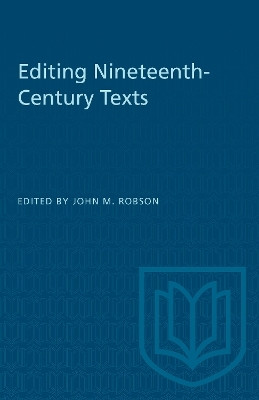 Editing Nineteenth-Century Texts(English, Electronic book text, Robson John)