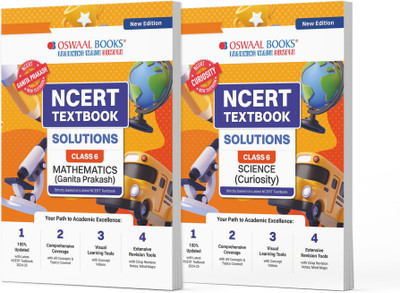 NCERT Textbook Solutions Class 6 Maths & Science |Set of 2 Books for Latest Exam(Paperback, Oswaal Editorial Board)
