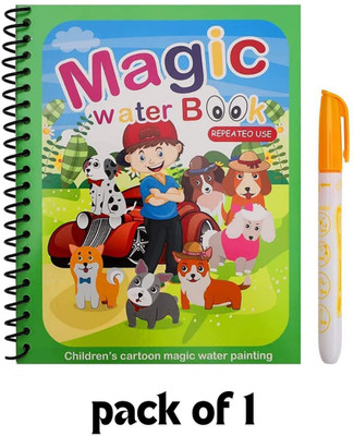 Water Magic Books-Animal Theme (Set of 1) | Reusable Water-Reveal Activity Pad(Paperback, water magic book)