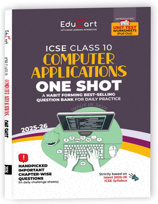 Educart ICSE Class 10 One-shot Question Bank 2026 Computer Applications (strictly for 2025-26 boards)(Paperback, Sir Tarun Rupani, Educart)
