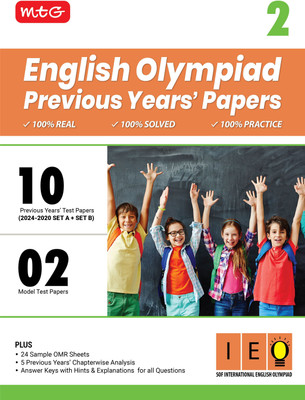 MTG Class-2 IEO Olympiad 10 Previous Years Papers English (2024-2020 Set A & B) - Model Test Papers with 24 Sample OMR Sheets & Chapterwise Analysis | PYQs For SOF Olympiad 2025-26 Exam(Paperback, MTG Editorial Board)