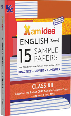 Xam idea CBSE 15 Sample Question Papers Class 12 English Core for 2026 Board Exams (As per the latest CBSE SQP dated 30th July 2025) | With Solved Board Paper 2025(Paperback, Xam idea) Xam idea CBSE 15 Sample Question Papers Class 12 English Core for 2026 Board Exams (As per the latest CBSE SQP dated 30th July 2025) | With Solved Board Paper 2025(Paperback, Xam idea)