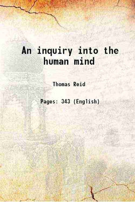 An inquiry into the human mind 1823 [Hardcover](Hardcover, Thomas Reid)