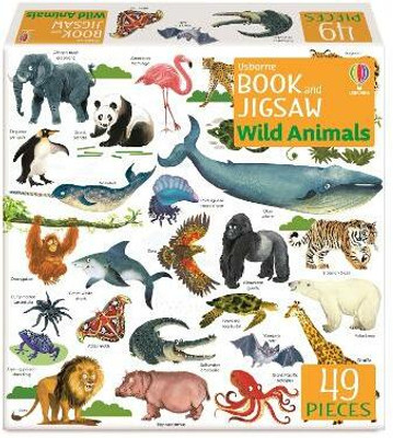 Usborne Book and Jigsaw Wild Animals(English, Paperback, Smith Sam)