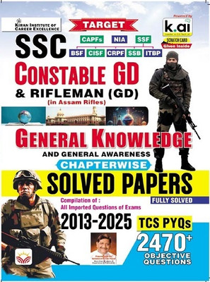 SSC Constable GD General Knowledge Chapterwise Solved Papers TCS PYQs 2470+ Objective Questions (English Medium) (5643)(Paperback, Think Tank of Kiran Institute of Career Excellence, KICX)