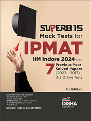 Superb 15 Mock Tests for Ipmat (Iim Indore) with 7 Previous Year Solved Papers (2023 - 2017) & 5 Online Tests(English, Paperback, unknown)