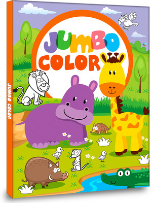 Jumbo Color Book 128pp - 3 (Edition01)  - Jumbo Copy Colouring - Practice Drawing, Painting and Colouring with Reference for Kids(English, Hardcover, unknown)