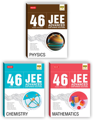MTG 46 Years JEE Advanced Previous Years Solved Question Papers (1978-2023) with Chapterwise Solutions Physics, Chemistry, Mathematics (Set of 3 Books) | JEE Advanced PYQ For 2024 Exam(Paperback, PROF.SP ARYA, DR.MS YADAV, DV SREERAMA MURTHY)