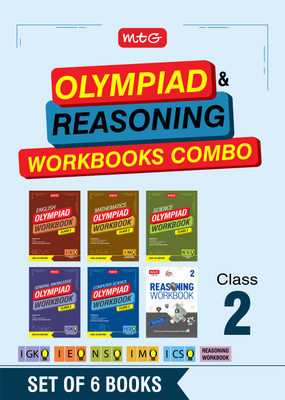 MTG Class-2 NSO-IMO-IEO-ICSO-IGKO Olympiad and Reasoning Workbook Combo (Set of 6 Books) | MCQs, Previous Years Solved Paper & Achievers Section - SOF Olympiad Books For 2025-26 Exam(Paperback, MTG Editorial Board)