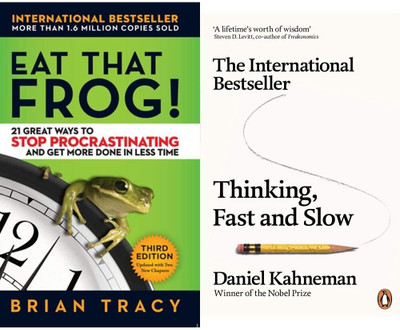 Eat That Frog! + Thinking, Fast and Slow (2 Book Combo)(Paperback, JMD BOOKS)