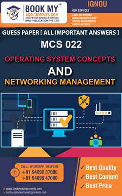 IGNOU MCS 022 Operating System Concepts and Networking Management GUESS PAPER Study Material For IGNOU Students Latest Edition(Paperback, BMA Publication)