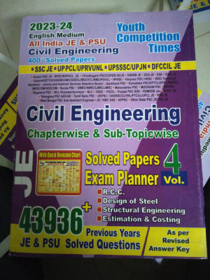 Civil Engineering Chapterwise & Sub-Topicwise Solved Papers Exam Planner Vol.-4 (All India JE & PSU Previous Years Solved Papers) English Medium (Paperback, YCT)(BOOK, YCT)
