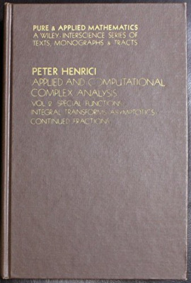 APPLIED AND COMPUTATIONAL COMPLEX ANALYSIS – VOL 2(Hardcover, PETER HENRICI)