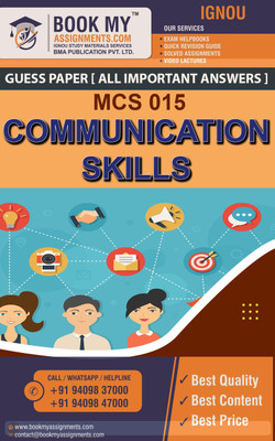 IGNOU MCS 015 Communication Skills GUESS PAPER Study Material For IGNOU Students Latest Edition  - Best IGNOU exam preparation book(Paperback, BMA Publication)