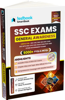 SSC GK Smartbook 5000+ MCQs in English  - The Ultimate Guide for SSC CGL, CHSL, GD, CPO & Other Govt Exams(Paperback, Testbook)