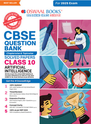 Oswaal CBSE Question Bank Class 10 Artificial Intelligence, Chapterwise and Topicwise Solved Papers For Board Exams 2025(Paperback, Oswaal Editorial Board)