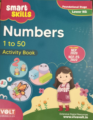 Smart Skills Numbers 1 to 50 Activity Book Lower KG(Paperback, VivaVolt Learning)