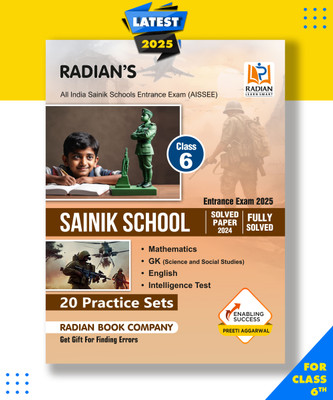 Sainik School Practice Set Book Class 6 with Latest Solved Paper for AISSEE All India Sainik Schools Entrance Exam 2025 English Medium Paperback, Radian Book Company|New Latest Edition For 2025-2026(Paperback, Radian Book Company)