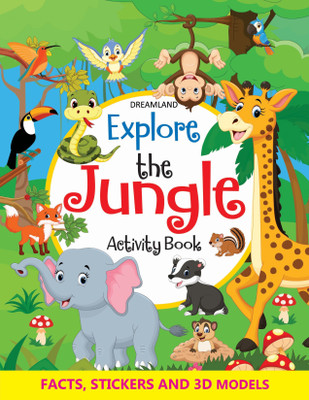 Explore the Jungle Activity Book with Stickers and 3D Models  - Amazing Kid Activity Book with Sticker With 64 pages(English, Paperback, unknown)