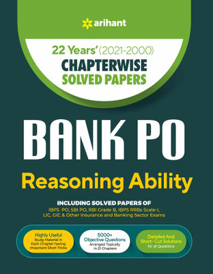 22 Years' Chapterwise Solved Papers Bank PO Reasoning Ability (2021-2000)(Paperback, Arihant Publication)