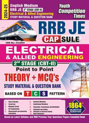 RRB JE (2nd Stage CBT-II) Electrical and Allied Engineering(Capsule) (English Medium) Study Material and Question Bank 2024-25(Study Material, YCT)