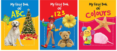 My First Board Book for Kids: Children’s ABC | Number and Colours | Interactive Learning | Toddlers | Early Learning and Education | 2+ Age – (Pack of 3)(Paperback, Om Books Editorial Team)