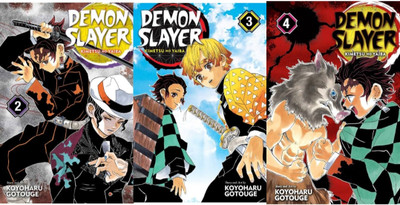 Demon slayer vol 2,3 and 4(Paperback, KENTARO MIURA)