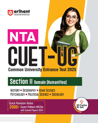 Arihant Study Guide for NTA CUET-UG 2025 Section II Domain (Humanities) | Quick revision notes, 2000+ exam pattern MCQs, latest solved papers, practice sets(Paperback, Pradeep Srivastava)
