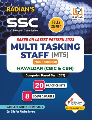 SSC MTS (Multi Tasking Staff) & Havaldar Exam CBIC & CBN (Session I & II) 2023 Previous Year Solved Papers Practice set Book - English Reasoning Numerical Aptitude General Awareness(Paperback, Radian Book Company)