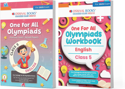 One For All Olympiad Class 5 Solved Papers + Workbook English (2 Books) For 2025 Exam(Product Bundle, Oswaal Editorial Board)