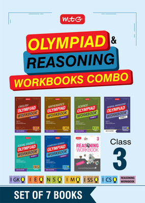 MTG Class-3 NSO-IMO-IEO-ICSO-IGKO-ISSO Olympiad and Reasoning Workbook Combo (Set of 7 Books) | MCQs, Previous Years Paper & Achievers Section - SOF Olympiad Books For 2025-26 Exam(Paperback, MTG Editorial Board)