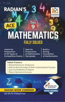 Ace Mathematics Book for Class 9 | Useful for: JNV, Sainik School (AISSEE), RMS, Olympiad, and Other Entrance & Competitive Exams in English 2026(Paperback, Radian Book Company, Hrithik Aggarwal)