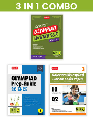 MTG Class-3 National Science Olympiad (NSO) Workbook, Prep-Guide & Previous Years Papers (PYQs) with Mock Test Paper (Set of 3 Books) - SOF Olympiad Books For 2025-26 Exam(Paperback, MTG Editorial Board)