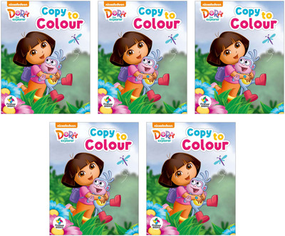 Dora the Explorer Colouring Books | Copy to Colour | Set of 5 Books(Paperback, Pinwheel Books)