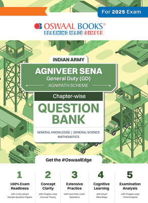 Indian Army Agniveer Sena GD Question Bank GK, General Science, Maths For 2025 Exam(Paperback, Oswaal Editorial Board)