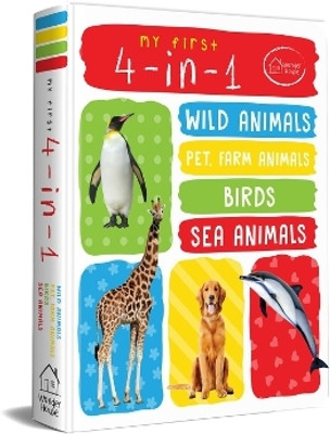 My First 4 in 1 One Wild Animals, Pet and Farm Animals, Birds, Sea Animals  - By Miss & Chief(English, Hardcover, Wonder House Books)