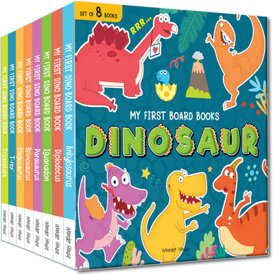 My First Board Books Dinosaur Box Set (8 Books Boxed Set)(English, Box Set, Wonder House Books)